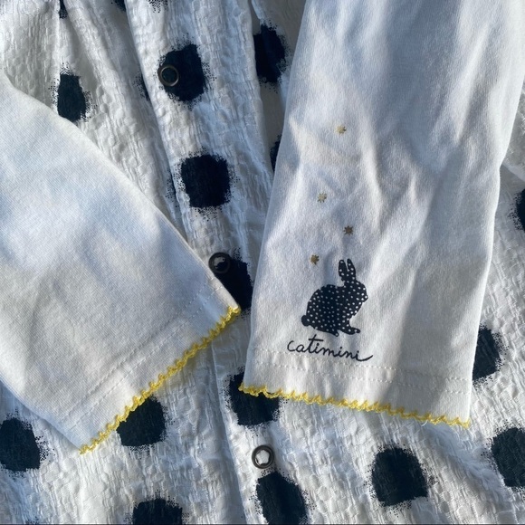 Catimini French Design Polka Dot Apple Dress Long Sleeve 18 Months Euro 80 GUC - Picture 8 of 8